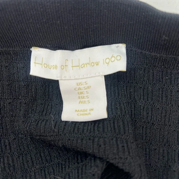 House of Harlow 1960 black knit polo matching set with crop top and skirt small - Picture 7 of 13